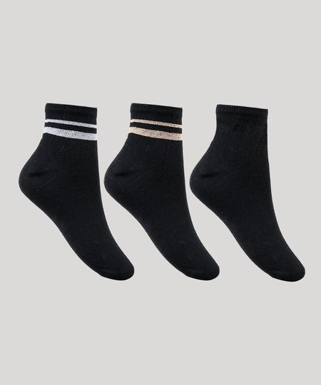 Kit-de-3-Meias-Femininas-Cano-Medio-com-Lurex-Preto-9856477-Preto_1