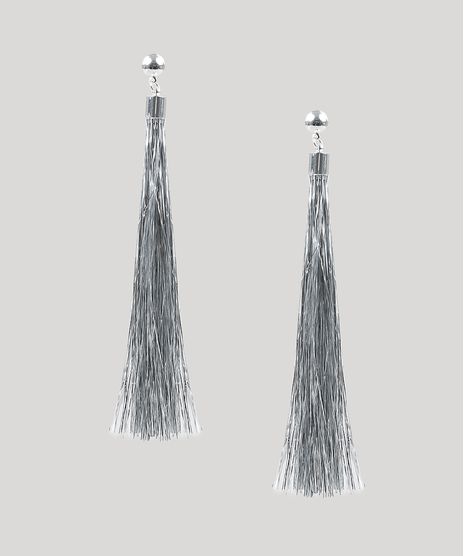 Brinco-Feminino-Longo-com-Tassel-Metalizado-Prateado-9785300-Prateado_1