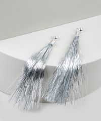 Brinco-Feminino-Longo-com-Tassel-Metalizado-Prateado-9785300-Prateado_2
