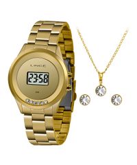 Kit-Relogio-Digital-Lince-Feminino---Colar-com-Brincos---SDG4610L-KX86BXKX-Dourado-9950548-Dourado_1