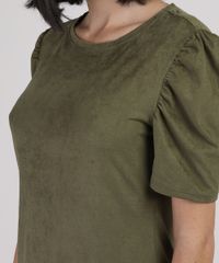 Vestido-de-Suede-Feminino-Curto-Manga-Curta-Verde-Militar-9938150-Verde_Militar_4