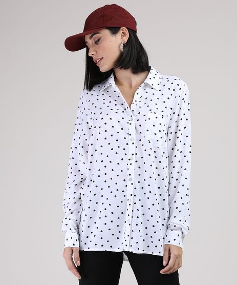 camisa social feminina c&a