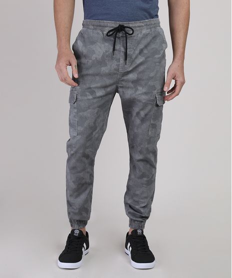 Calca-Em-Sarja-Masculina-Jogger-Cargo-Estampa-Militar-Cinza-Escuro-9912394-Cinza_Escuro_1