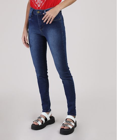 Calca-Jeans-Feminina-Sawary-Skinny-Hot-Pants-Cintura-Media-Azul-Escuro-9949255-Azul_Escuro_1