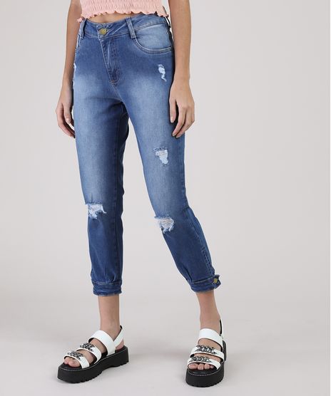 Calca-Jeans-Feminina-Sawary-Boyfriend-Cropped-Cintura-Media-com-Rasgos-Azul-Medio-9945249-Azul_Medio_1