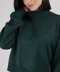 Sueter-de-Trico-Feminino-Cropped-Amplo-Gola-Alta-Verde-Escuro-9945752-Verde_Escuro_4