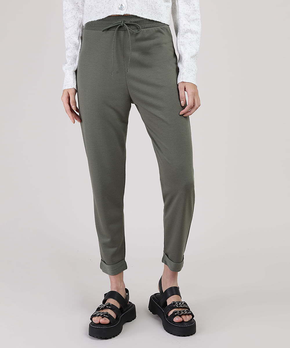 calça moletom barra justa