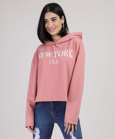 Blusao-em-Moletom-Feminino-com-Felpa-New-York-com-Capuz-Rosa-Claro-9946004-Rosa_Claro_1