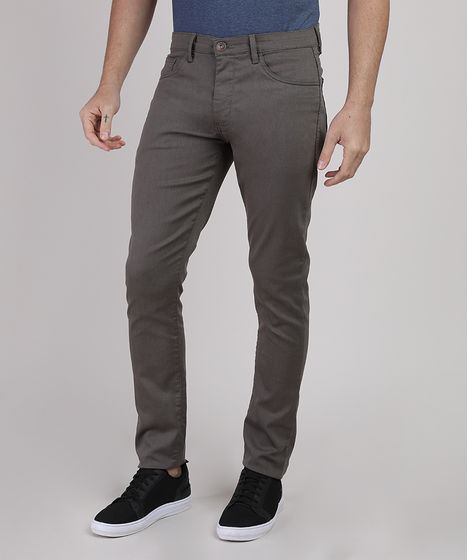 calça skinny cinza