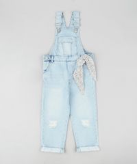 Macacao-Jeans-Infantil-Destroyed-com-Faixa-para-Amarrar-Azul-Claro-9945851-Azul_Claro_1