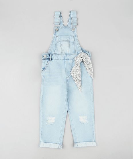 Macacao-Jeans-Infantil-Destroyed-com-Faixa-para-Amarrar-Azul-Claro-9945851-Azul_Claro_1