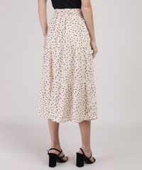 Saia-Feminina-Midi-Estampada-de-Poa-com-Recortes-Bege-Claro-9942691-Bege_Claro_2