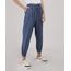 Calca-Feminina-Jogger-Cintura-Media-com-Bolsos-Azul-Escruro-9944899-Azul_Escruro_1