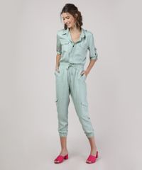 Macacao-Feminino-Jogger-Cargo-com-Amarracao-Manga-3-4-Verde-Claro-9758582-Verde_Claro_1
