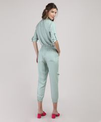 Macacao-Feminino-Jogger-Cargo-com-Amarracao-Manga-3-4-Verde-Claro-9758582-Verde_Claro_2