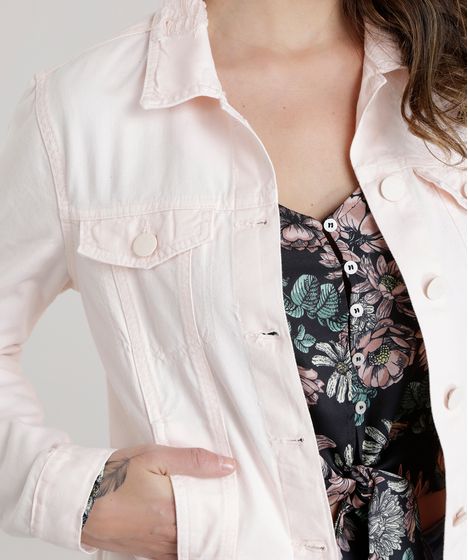 jaqueta rosa claro