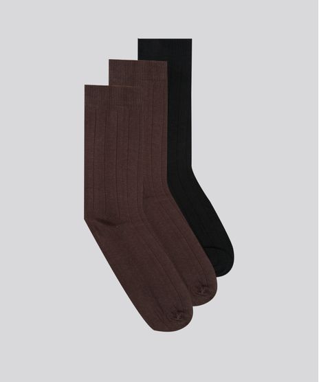 Kit-de-3-Meias-Marrom-672178-Marrom_1