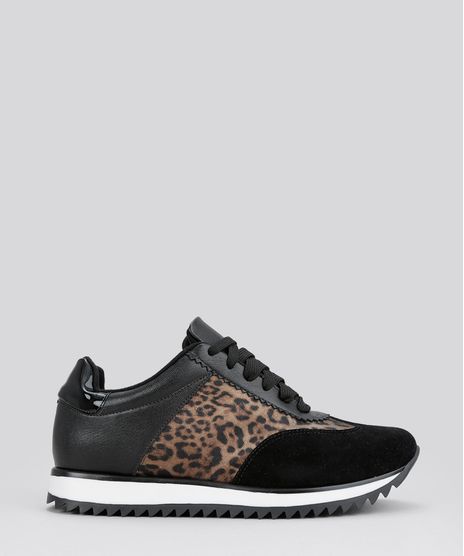 Tenis-Vizzano-em-Suede-com-Animal-Print-Preto-8642722-Preto_1