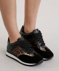 Tenis-Vizzano-em-Suede-com-Animal-Print-Preto-8642722-Preto_2