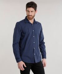 Camisa-Comfort-Xadrez-em-Algodao---Sustentavel-Azul-Marinho-8302565-Azul_Marinho_5