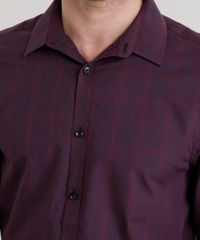 Camisa-Slim-Estampada-em-Algodao---Sustentavel-Vinho-8587030-Vinho_4