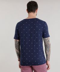 Camiseta-Estampada-de-Passaros-Azul-Marinho-8660779-Azul_Marinho_2