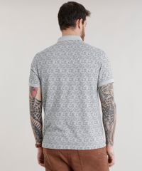 Polo-em-Piquet-Estampada-de-Folhagens-Cinza-Mescla-8653364-Cinza_Mescla_2