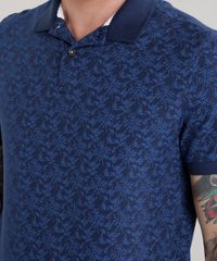 Polo-em-Piquet-Estampada-de-Folhagens-Azul-MARINHO-8653364-Azul_Marinho_4