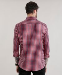 Camisa-Comfort-Xadrez-em-Algodao---Sustentavel-Coral-8302558-Coral_2