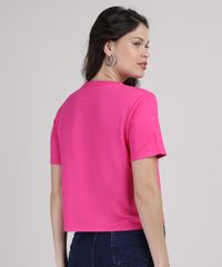 Blusa-Feminina-com-Recortes-e-Botao-Manga-Curta-Decote-Redondo-Pink-9233625-Pink_2