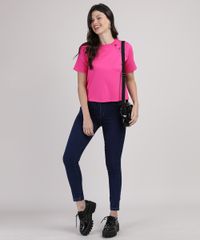 Blusa-Feminina-com-Recortes-e-Botao-Manga-Curta-Decote-Redondo-Pink-9233625-Pink_3