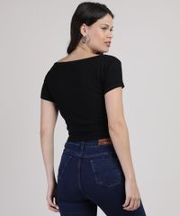 Blusa-Feminina-Cropped-Canelada-com-No-Manga-Curta-Decote-V-Preta-9528490-Preto_2