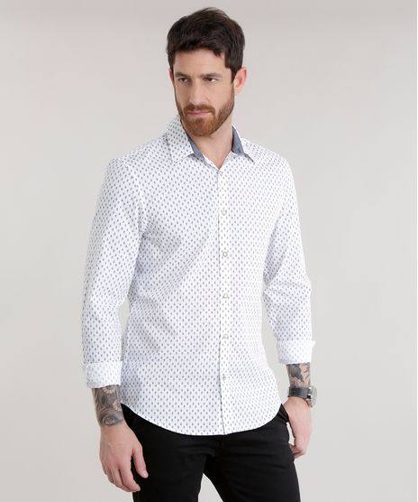 Camisa-Slim-Estampada-em-Algodao---Sustentavel-Branca-8585458-Branco_1