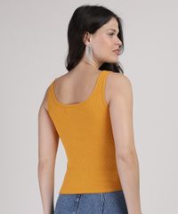 Regata-Feminina-Canelada-com-Botoes-Alca-Media-Decote-Redondo-Mostarda-9257473-Mostarda_2