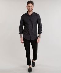 Camisa-Slim-Estampada-em-Algodao---Sustentavel-Preta-8588138-Preto_3