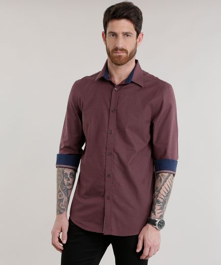 Camisa-Slim-em-Algodao---Sustentavel-Vinho-8581123-Vinho_1 Camisa-Slim-em-Algodao---Sustentavel-Vinho-8581123-Vinho_1