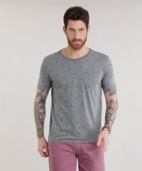 Camiseta-Estampada-de-Passaros-Cinza-Mescla-8660779-Cinza_Mescla_1