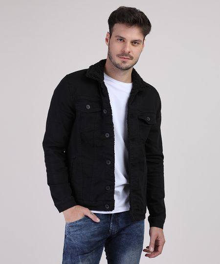 Jaqueta-Jeans-Masculina-com-Pelo-Preta-9554722-Preto_1 Jaqueta-Jeans-Masculina-com-Pelo-Preta-9554722-Preto_1