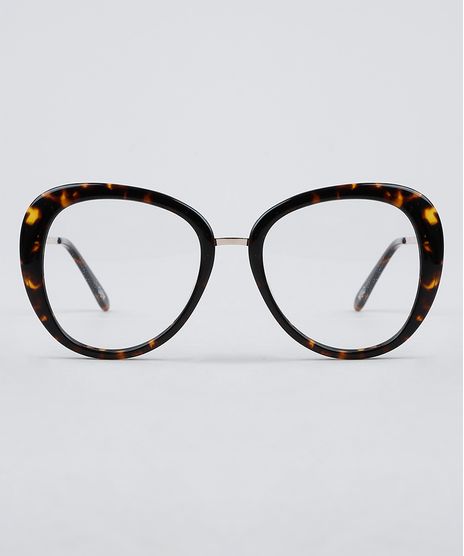 Armacao-para-Oculos-de-Grau-Feminina-Oval-Tartaruga-9950431-Tartaruga_1