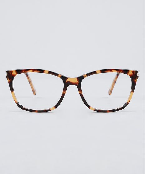 Armacao-para-Oculos-de-Grau-Feminina-Quadrada-Tartaruga-9950442-Tartaruga_1