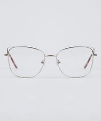 Armacao-para-Oculos-de-Grau-Feminina-Quadrada-Prateado-9950445-Prateado_1