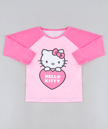 Blusa-de-Praia-Infantil-Hello-Kitty-Raglan-Manga-Longa-com-Protecao-UV50--Pink-9942513-Pink_1