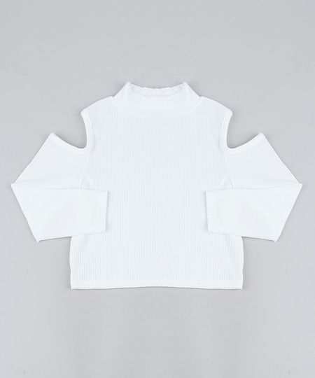 Blusa-Juvenil-Cropped-Open-Shoulder-Canelada-Manga-3-4-Gola-Alta-Off-White-9905540-Off_White_1 Blusa-Juvenil-Cropped-Open-Shoulder-Canelada-Manga-3-4-Gola-Alta-Off-White-9905540-Off_White_1