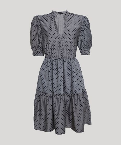 Vestido-Feminino-Mindset-Curto-Estampado-de-Poa-com-Recortes-Manga-Bufante-Chumbo-9950424-Chumbo_1