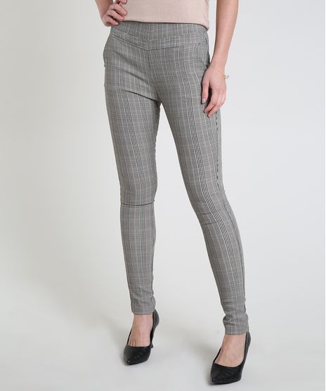 Calca-Legging-Feminina-Cintura-Media-em-Jacquard-Estampada-Xadrez--Branca-9816471-Branco_1