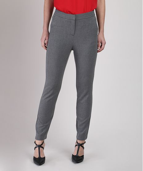 Calca-Feminina-Basica-Skinny-Cintura-Media-Alfaiatada-Cinza-Mescla-Escuro-9851171-Cinza_Mescla_Escuro_1