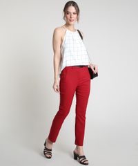 Calca-Feminina-Skinny-com-Cinto-Texturizado-Croco-Vermelha-Escuro-9823616-Vermelho_Escuro_3