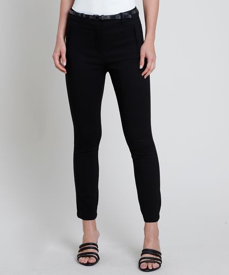 Calca-Feminina-Skinny-com-Cinto-Animal-Print-Cobra-Preta-9823616-Preto_1