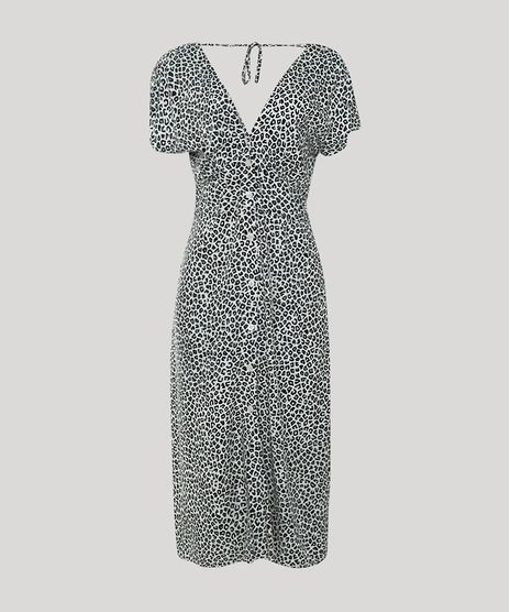 Vestido-Feminino-Midi-Estampado-Animal-Print-Onca-com-Botoes-Manga-Curta-Bege-Claro-9941731-Bege_Claro_1