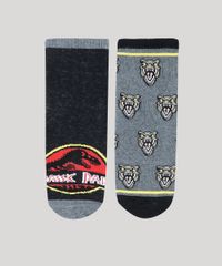 Kit-de-2-Meias-Infantis-Cano-Medio-Jurassic-Park-Multicor-9932144-Multicor_1